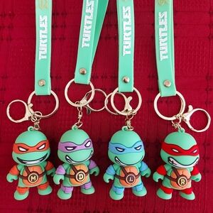 4 PCS - Ninja Turtles keychains